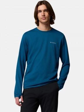 tricou cu maneci lungi, pentru sport pt. barbati Columbia Tech Trail Utility Warm Long Sleeve Crew albastru 1