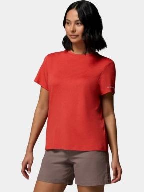 tricou pentru sport, cu maneci scurte pt. femei Columbia Parsons Point Short Sleeve Logo Tee rosu 3