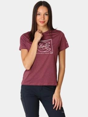 tricou pentru sport, cu maneci scurte pt. femei Columbia Parsons Point  Short Sleeve Graphic Tee violet 1