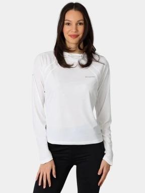 tricou cu maneci lungi, pentru sport pt. femei Columbia Stealth Spring Long Sleeve Hoodie alb 1