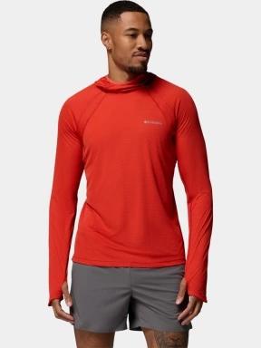 tricou cu maneci lungi, pentru sport pt. barbati Columbia Stealth Spring Long Sleeve Hoodie rosu 1