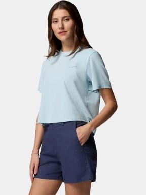 tricou cu maneci scurte pt. femei Columbia Chill Creek Pique Short Sleeve Tee albastru deschis 3