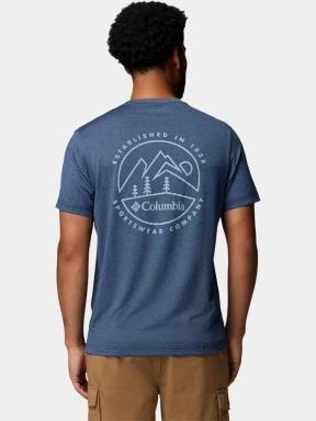 tricou pentru sport, cu maneci scurte pt. barbati Columbia Parsons Point Short Sleeve Back Graphic Tee albastru inchis 3