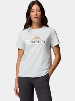 tricou cu maneci scurte pt. femei Columbia Rolling Bend Seasonal Graphic Tee verde deschis 1