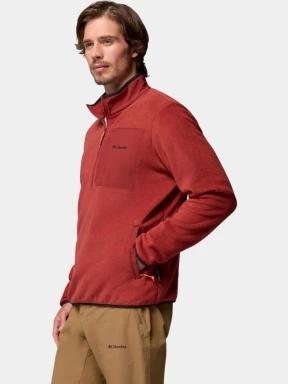 pulover polar pt. barbati Columbia Pacific Arch 200 1/2 Zip Fleece M rosu 3