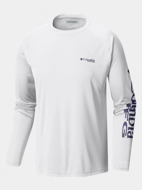 tricou cu maneci lungi, pentru sport pt. barbati Columbia Terminal Tackle LS Shirt alb 7
