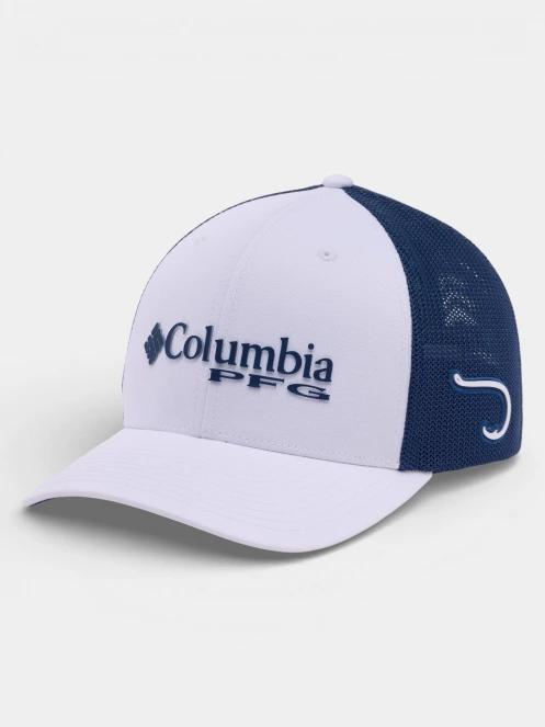 sapca de baseball Columbia PFG Logo Mesh Ball Cap alb 6