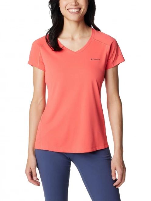 tricou pentru sport, cu maneci scurte pt. femei Columbia Zero Rules Short Sleeve Shirt rosu 2