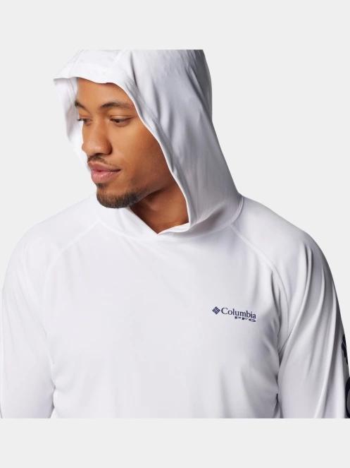tricou cu maneci lungi, pentru sport pt. barbati Columbia Terminal Tackle Hoodie alb 7