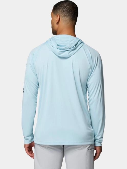 tricou cu maneci lungi, pentru sport pt. barbati Columbia Terminal Tackle Hoodie albastru deschis 4