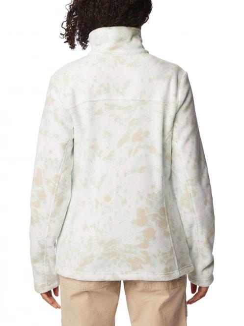 pulover polar pt. femei Columbia Fast Trek Printed Jacket alb 4