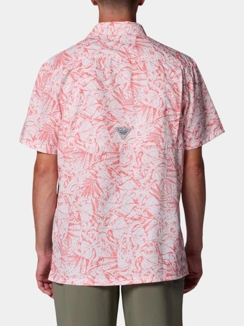 camasa cu maneci scurte pt. barbati Columbia Super Slack Tide Camp Shirt roz 4