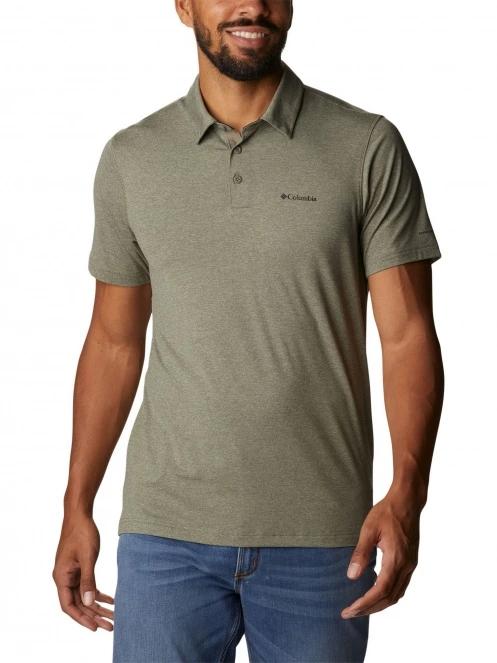 tricou cu guler pt. barbati Columbia Tech Trail Polo verde 2