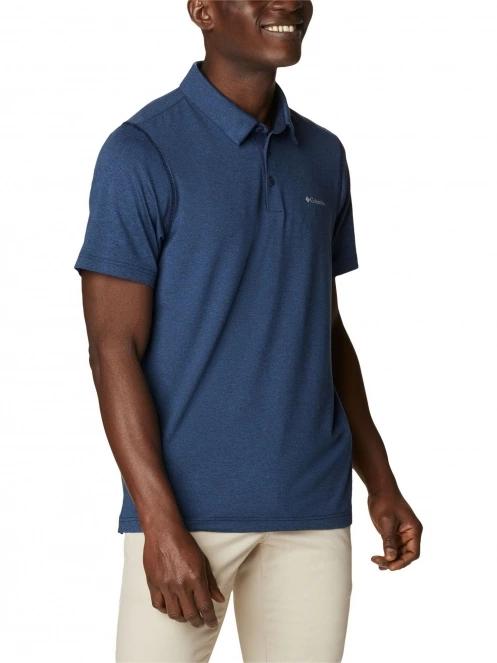 tricou cu guler pt. barbati Columbia Tech Trail Polo albastru 5