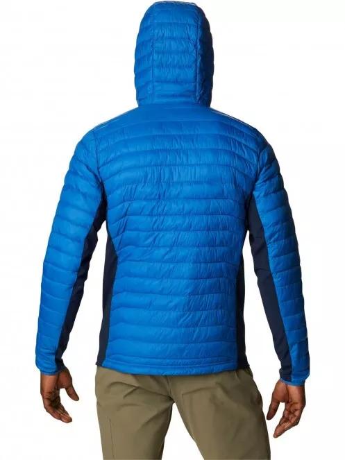 jacheta de primavara pt. barbati Columbia Powder Pass Hooded Jacket albastru 3