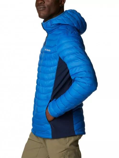 jacheta de primavara pt. barbati Columbia Powder Pass Hooded Jacket albastru 5