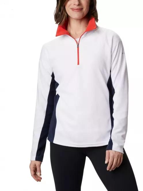 pulover polar pt. femei Columbia Glacial IV 1/2 Zip alb 2