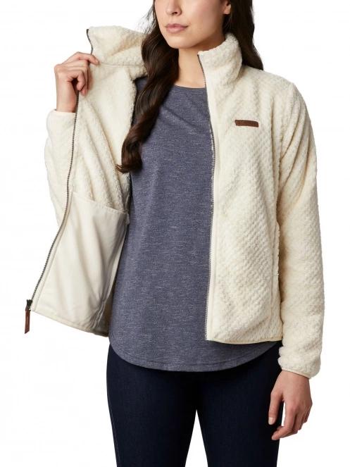 pulover polar pt. femei Columbia Fire Side II Sherpa Full Zip nisip 5