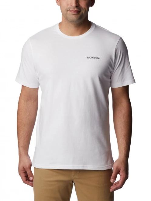 tricou cu maneci scurte pt. barbati Columbia North Cascades Short Sleeve Tee alb 2