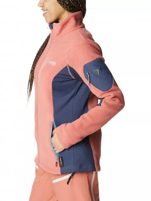pulover polar pt. femei Columbia Titan Pass 2.0 II Fleece rosu 4
