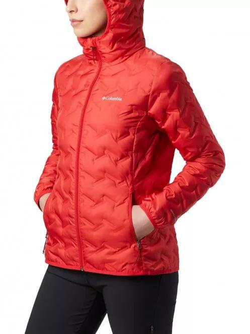 jacheta de puf pt. femei Columbia Delta Ridge Down Hooded Jacket rosu 4