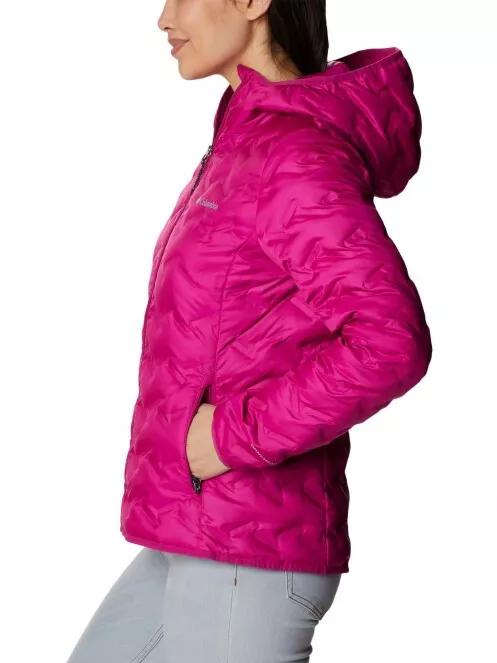 jacheta de puf pt. femei Columbia Delta Ridge Down Hooded Jacket magenta 4