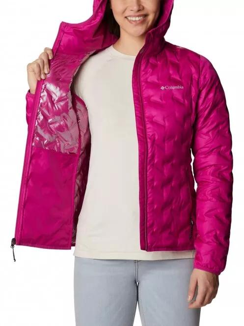 jacheta de puf pt. femei Columbia Delta Ridge Down Hooded Jacket magenta 5