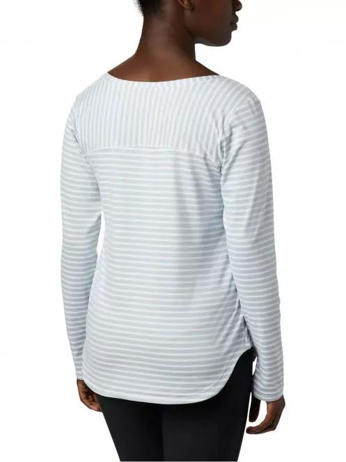 tricou cu maneci lungi, pentru sport pt. femei Columbia Firwood Camp LS Tee alb 3