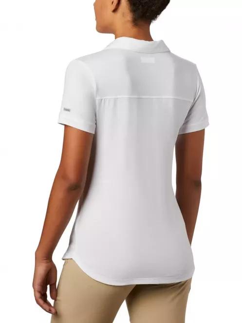 tricou cu guler pt. femei Columbia Essential Elements Polo alb 4