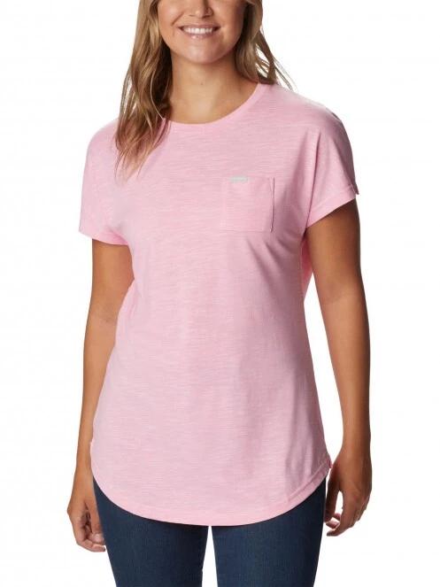 tricou cu maneci scurte pt. femei Columbia Cades Cape Tee roz 2