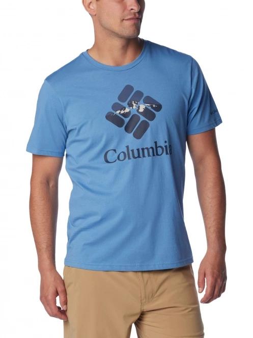 tricou cu maneci scurte pt. barbati Columbia M Rapid Ridge Graphic Tee albastru 5