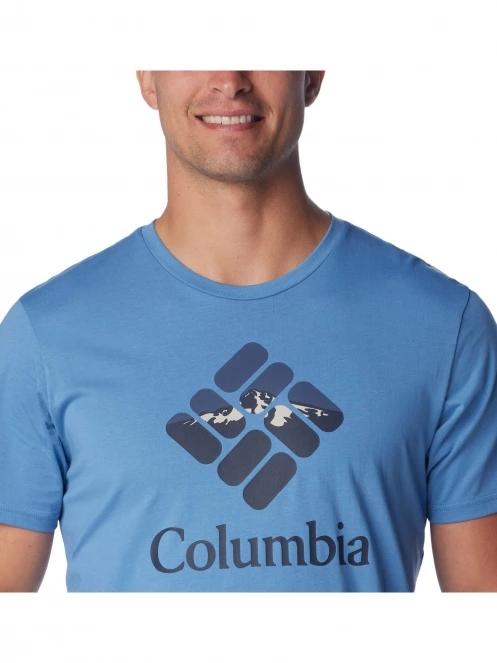 tricou cu maneci scurte pt. barbati Columbia M Rapid Ridge Graphic Tee albastru 6
