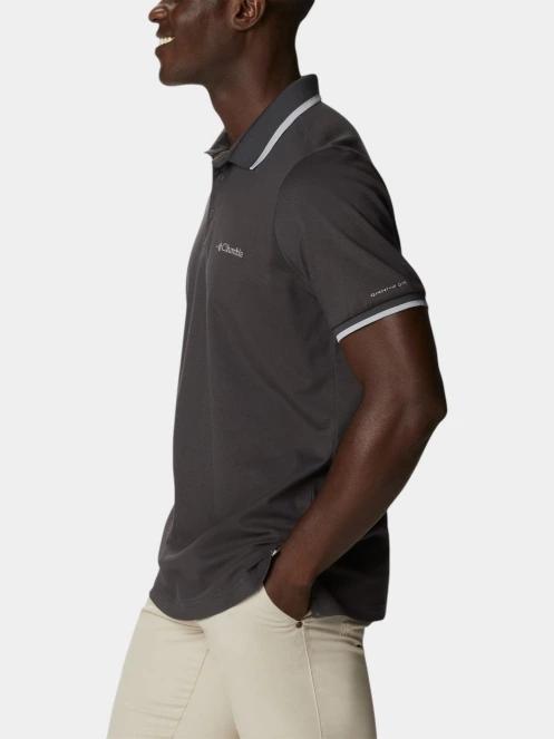tricou cu guler pt. barbati Columbia Cove Dome Butte Solid Pique Polo gri 3