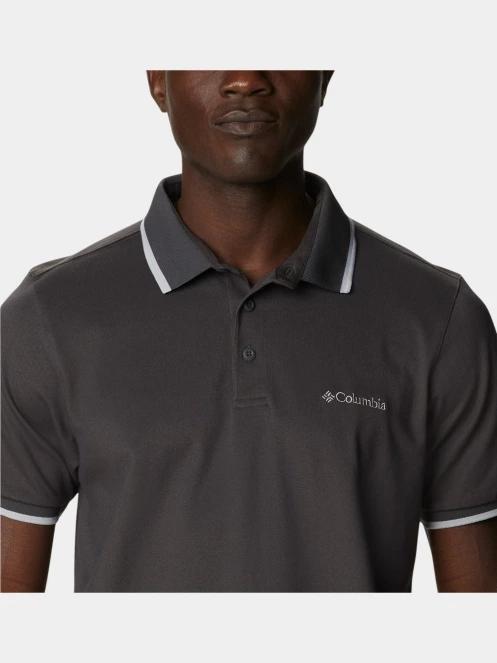 tricou cu guler pt. barbati Columbia Cove Dome Butte Solid Pique Polo gri 6