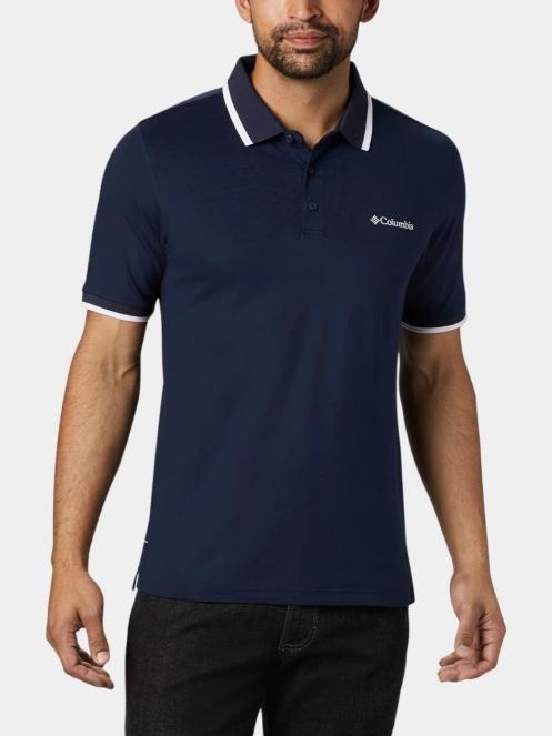 tricou cu guler pt. barbati Columbia Cove Dome Butte Solid Pique Polo albastru inchis 5