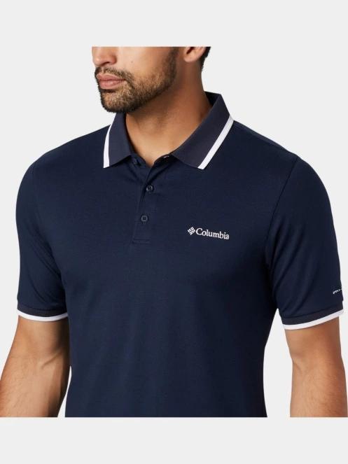 tricou cu guler pt. barbati Columbia Cove Dome Butte Solid Pique Polo albastru inchis 6