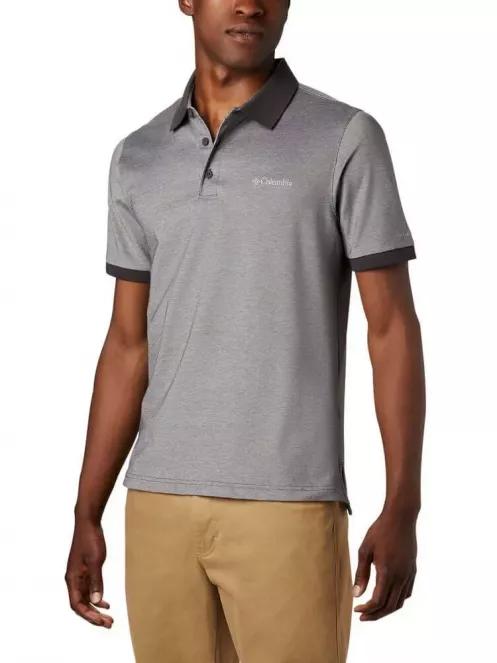 tricou cu guler pt. barbati Columbia Cove Dome Butte Solid Pique Polo negru 2