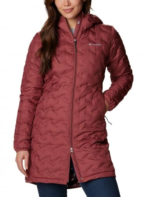 jacheta de puf pt. femei Columbia Delta Ridge Long Down Jacket rosu 2