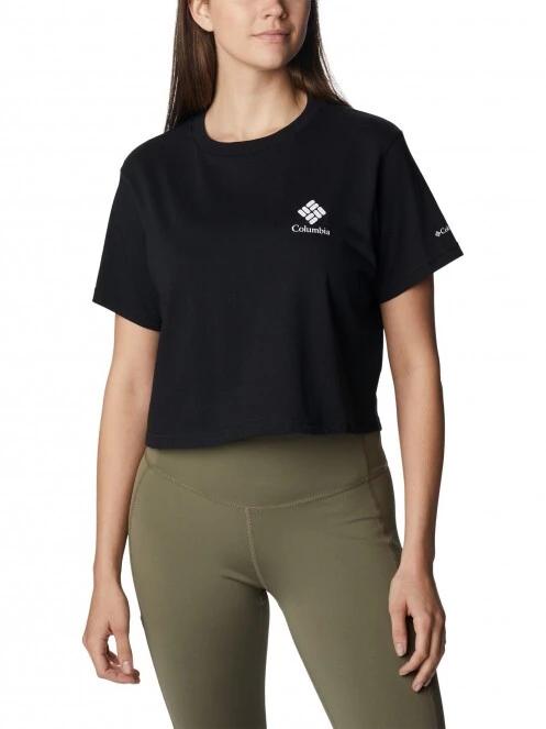 tricou cu maneci scurte pt. femei Columbia North Cascades Cropped Tee negru 2