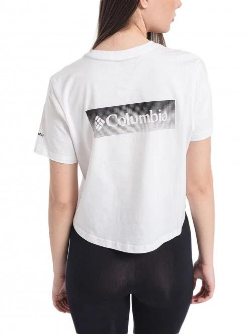 tricou cu maneci scurte pt. femei Columbia North Cascades Cropped Tee alb 4