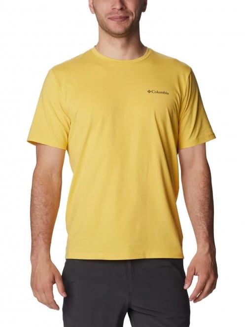 tricou pentru sport, cu maneci scurte pt. barbati Columbia Men'S Sun Trek Short Sleeve Tee galben 2