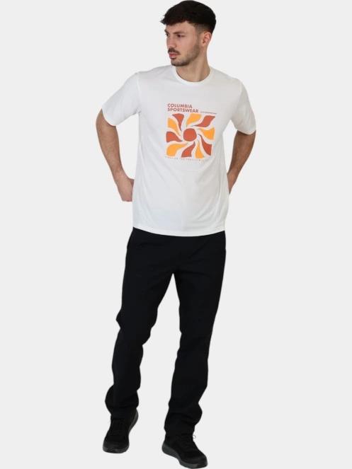 tricou pentru sport, cu maneci scurte pt. barbati Columbia Men's Sun Trek Short Sleeve Graphic Tee alb 6