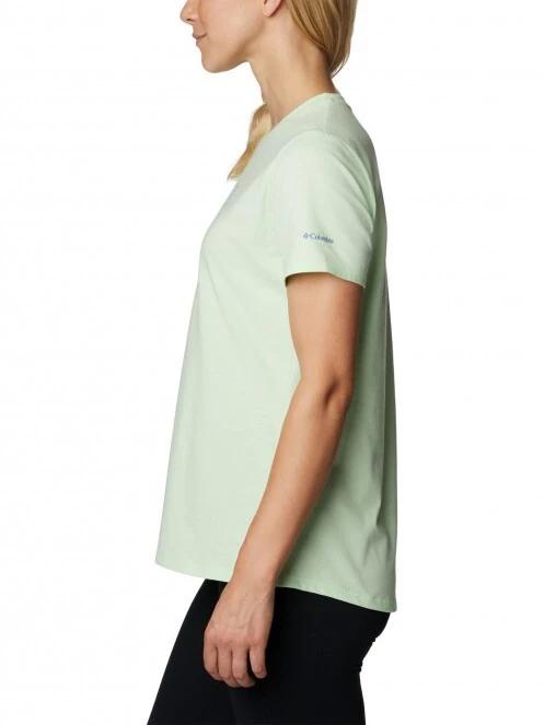 tricou pentru sport, cu maneci scurte pt. femei Columbia Sun Trek Ss Graphic Tee verde 3