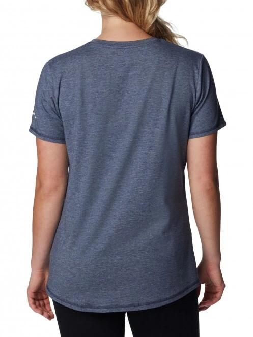 tricou pentru sport, cu maneci scurte pt. femei Columbia Sun Trek Ss Graphic Tee albastru 4