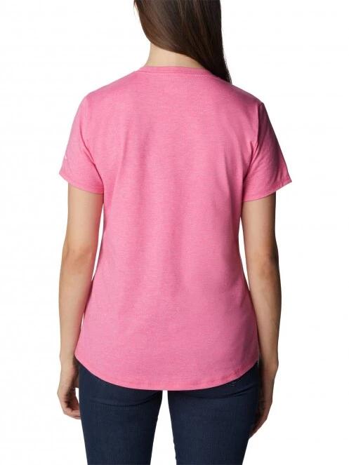 tricou pentru sport, cu maneci scurte pt. femei Columbia Sun Trek Ss Graphic Tee magenta 4