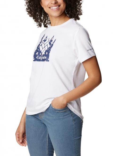 tricou pentru sport, cu maneci scurte pt. femei Columbia Sun Trek Short Sleeve Graphic Tee alb 5