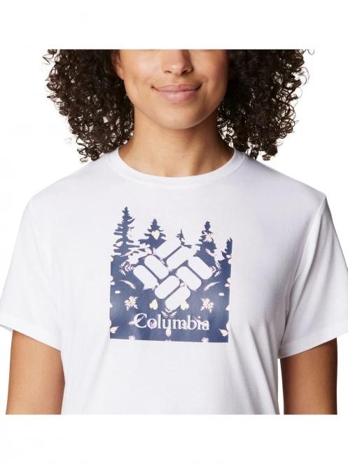 tricou pentru sport, cu maneci scurte pt. femei Columbia Sun Trek Short Sleeve Graphic Tee alb 6