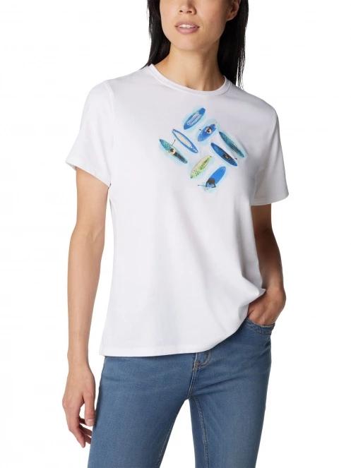 tricou cu maneci scurte pt. femei Columbia Sun Trek Short Sleeve Graphic Tee alb 5