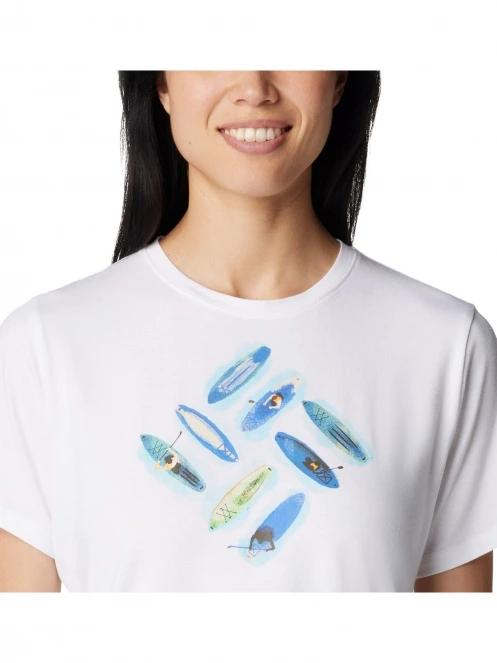 tricou cu maneci scurte pt. femei Columbia Sun Trek Short Sleeve Graphic Tee alb 6