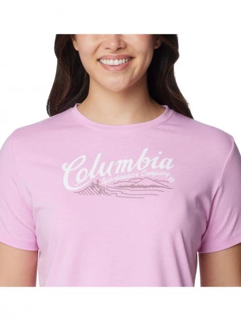 tricou cu maneci scurte pt. femei Columbia Sun Trek Short Sleeve Graphic Tee roz 6